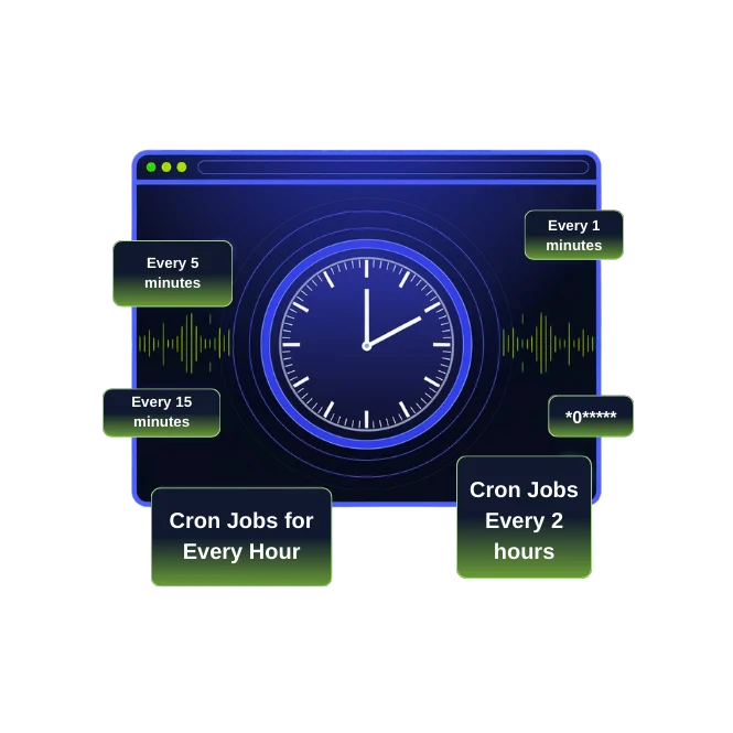 Cron job scheduling configuration