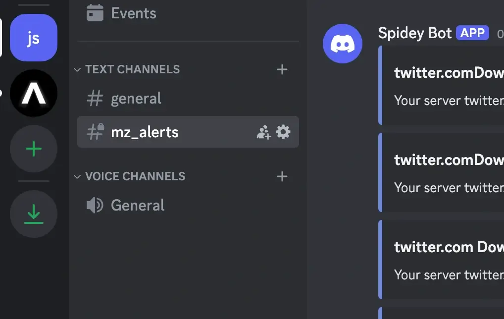 Discord integration settings screenshot