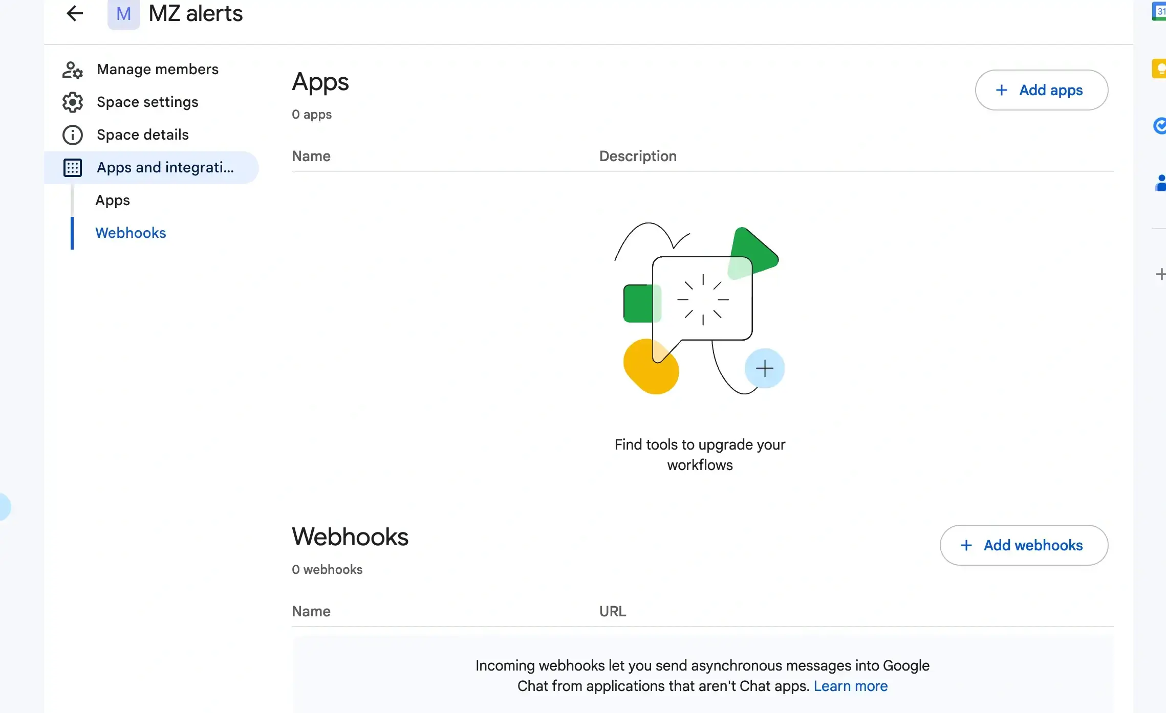 Google Chat Screenshot